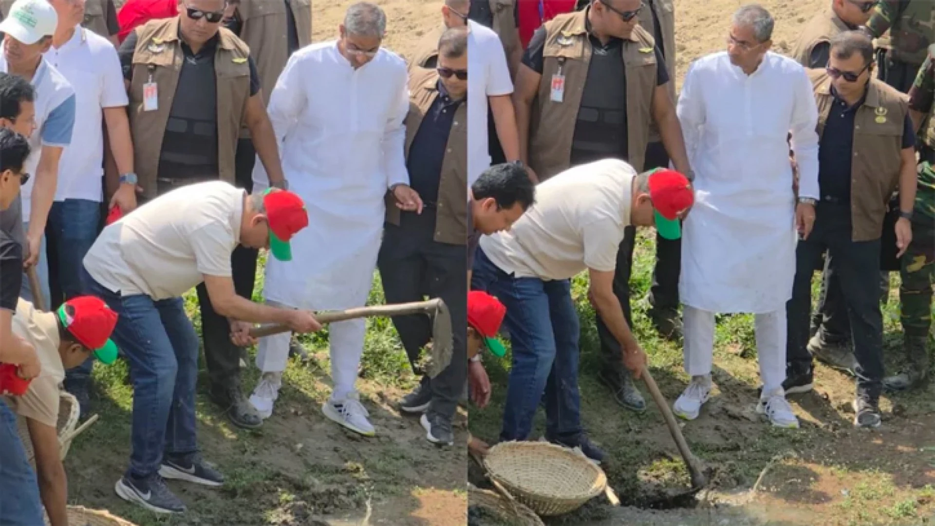 নিজ হাতে মাটি কেটে ‘খাল খনন কর্মসূচি’ উদ্বোধন করলেন প্রধানমন্ত্রী