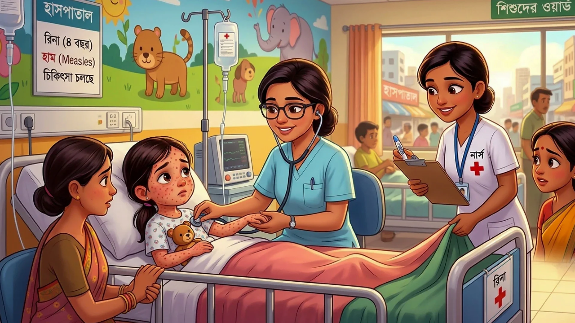 হাম ও হামের উপসর্গ নিয়ে আরও ৭ শিশুর মৃত্যু