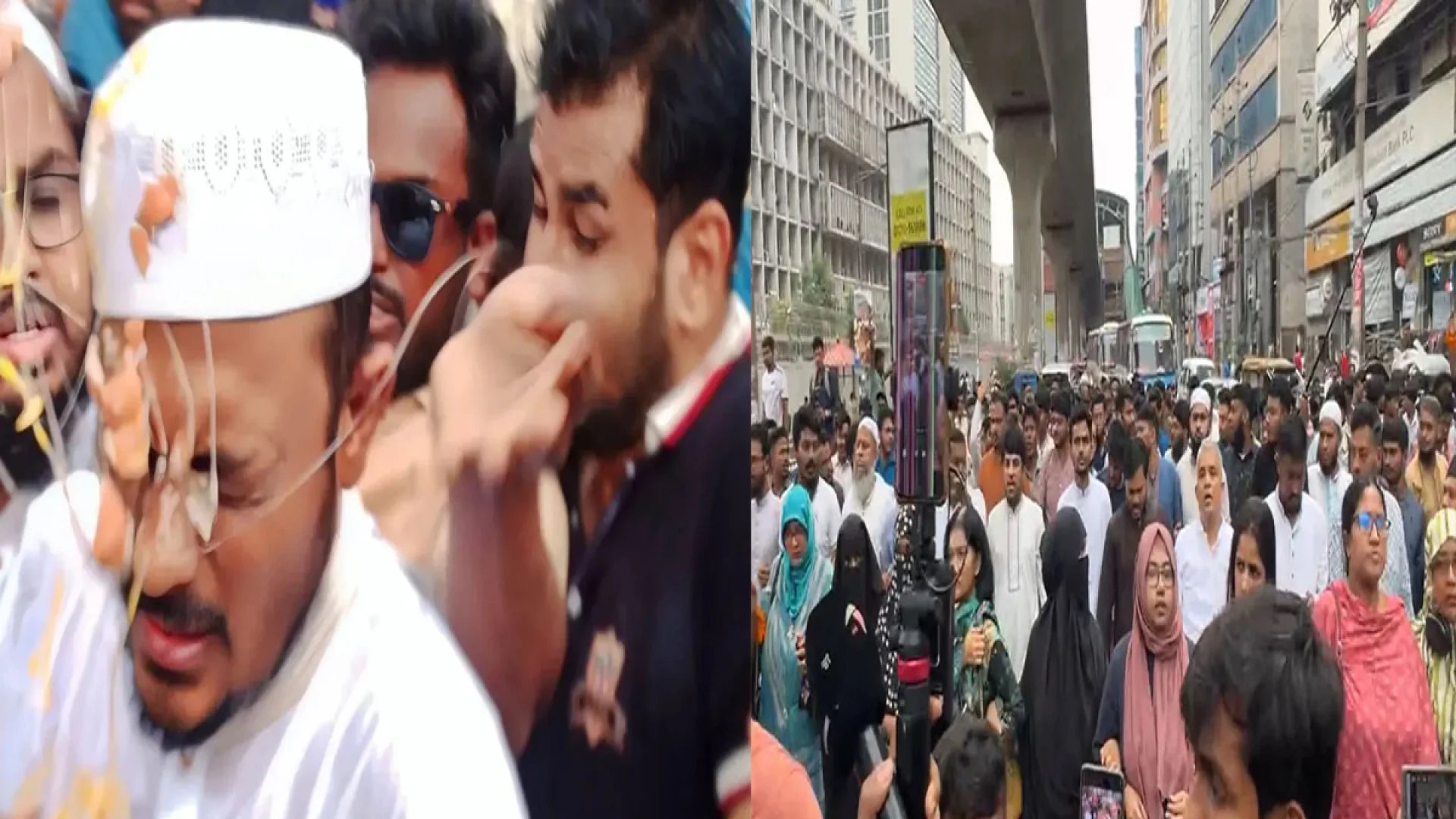 নাসীরুদ্দীন পাটওয়ারীর ওপর হামলার প্রতিবাদে এনসিপির বিক্ষোভ