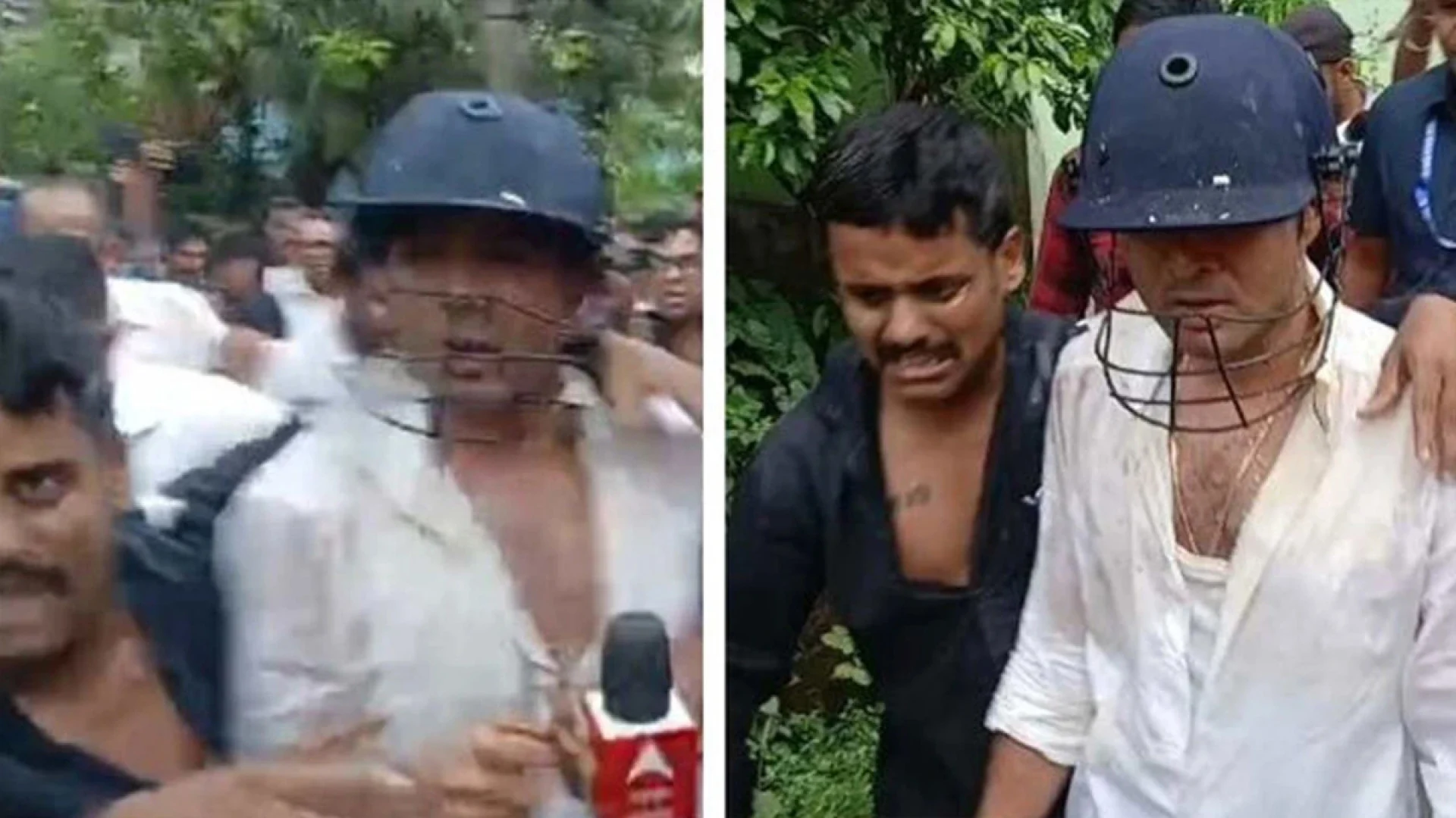  মমতার ভাতিজা অভিষেকের ওপর হামলা, ডিম-জুতা নিক্ষেপ
