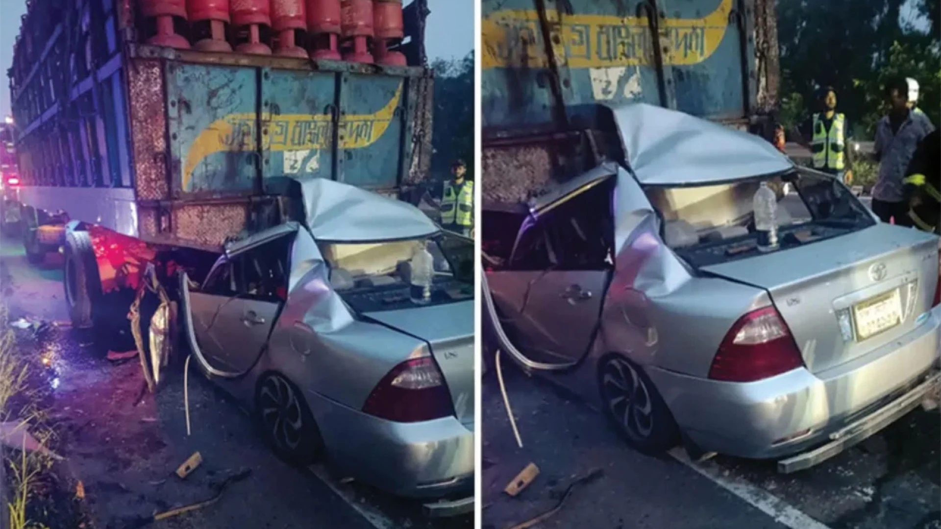 ফরিদপুরের ভাঙ্গায় দাঁড়িয়ে থাকা ট্রাকে প্রাইভেটকারের ধাক্কা, নিহত ৫
