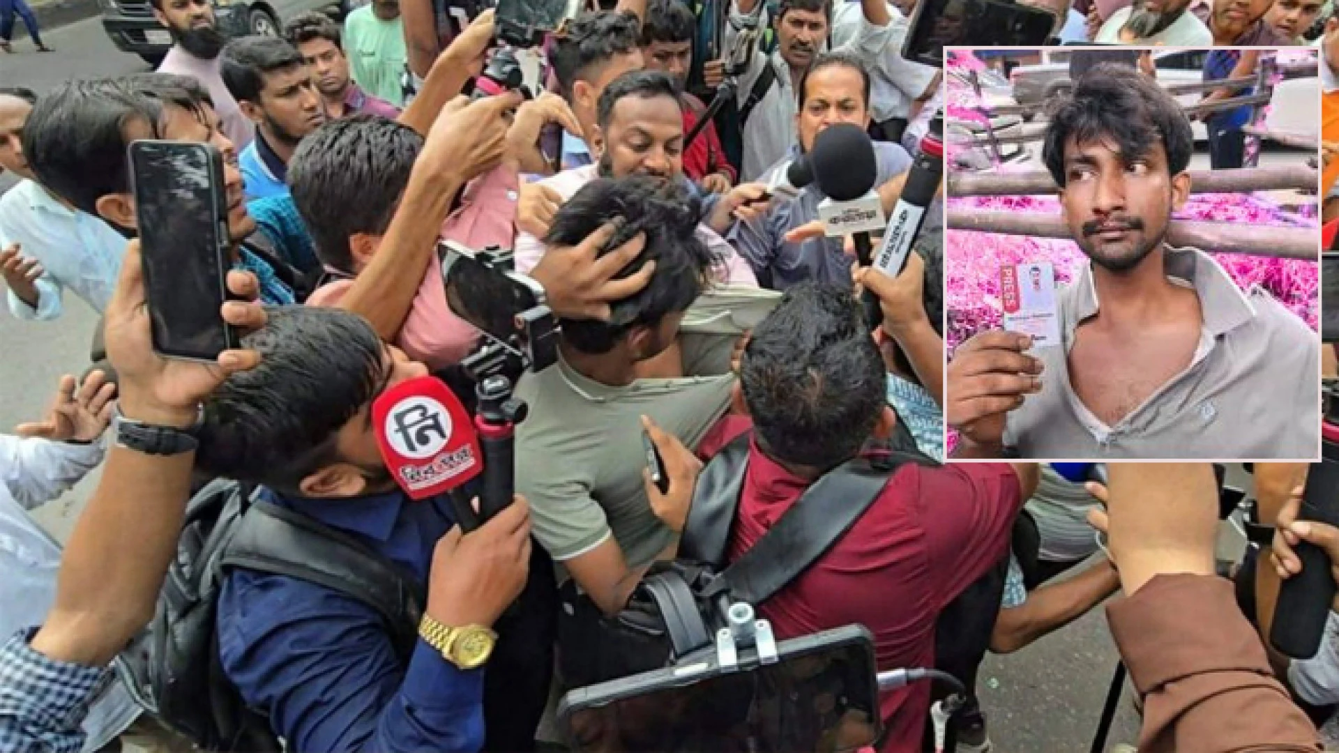 ধানমন্ডি ৩২ নম্বরে জামায়াতের মিছিল শেষে সাংবাদিকের ওপর হামলা