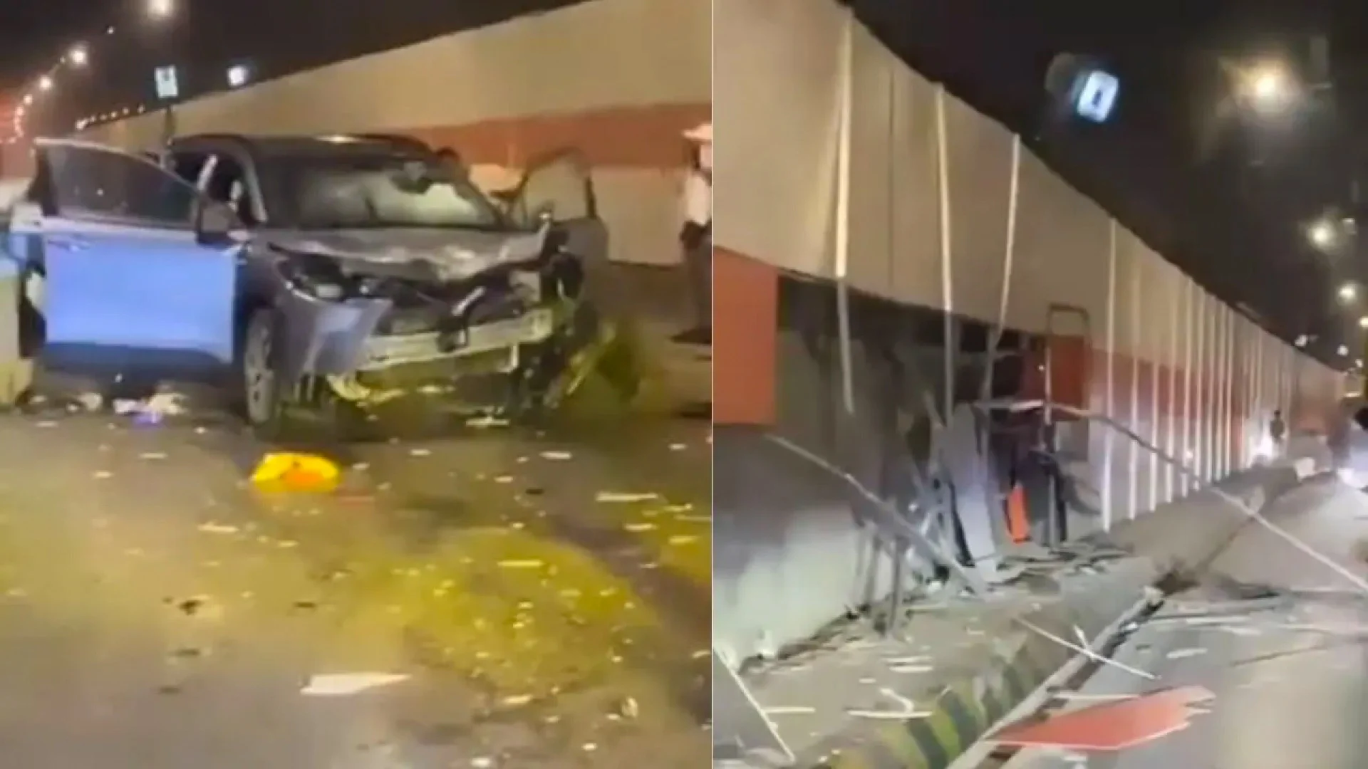 কর্ণফুলী টানেলের দেয়ালে প্রাইভেট কারের ধাক্কা, বোর্ড ক্ষতিগ্রস্ত