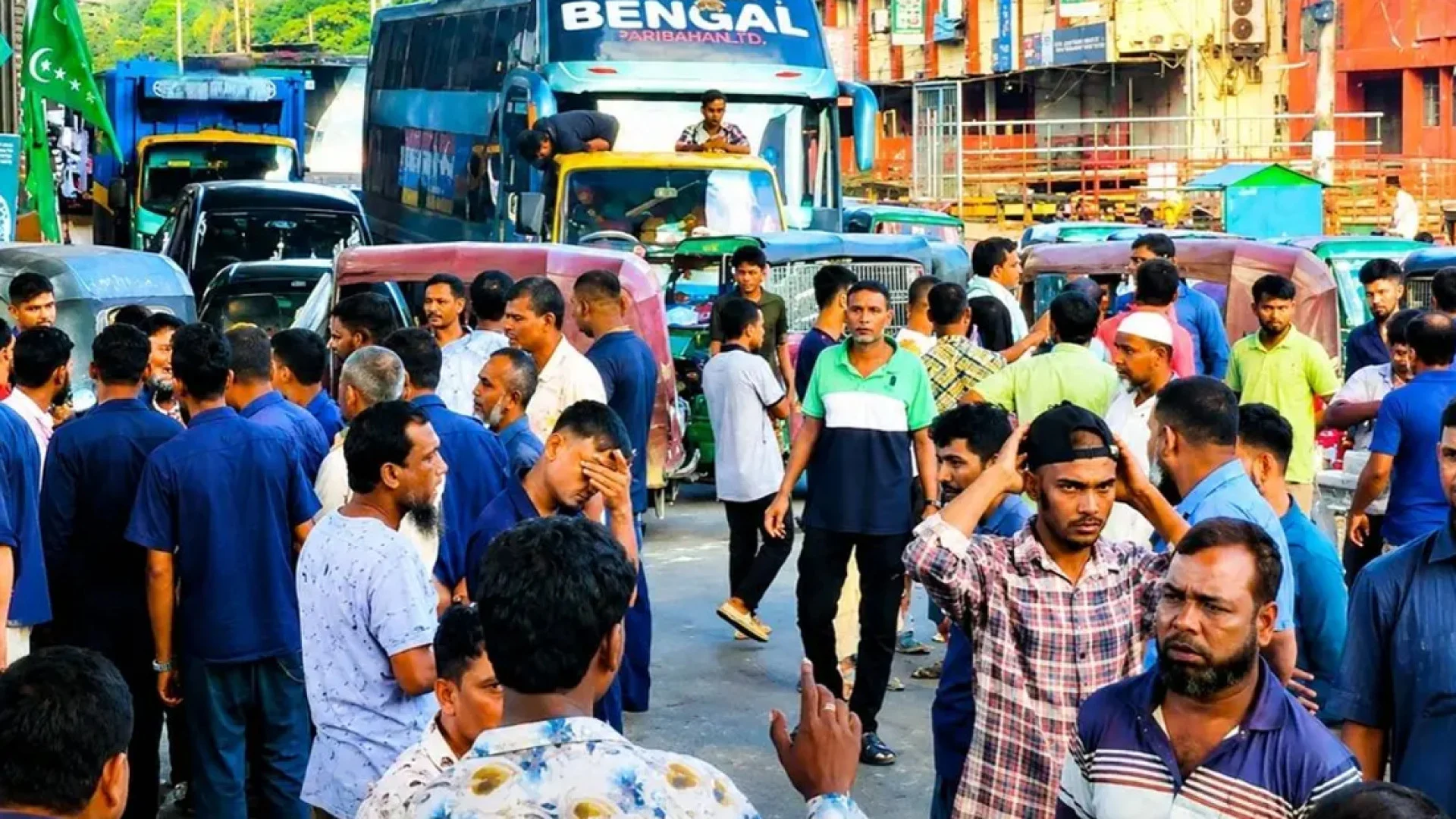 গ্যাসের দাবিতে চট্টগ্রামে সিএনজি চালকদের সড়ক অবরোধ, তীব্র যানজট