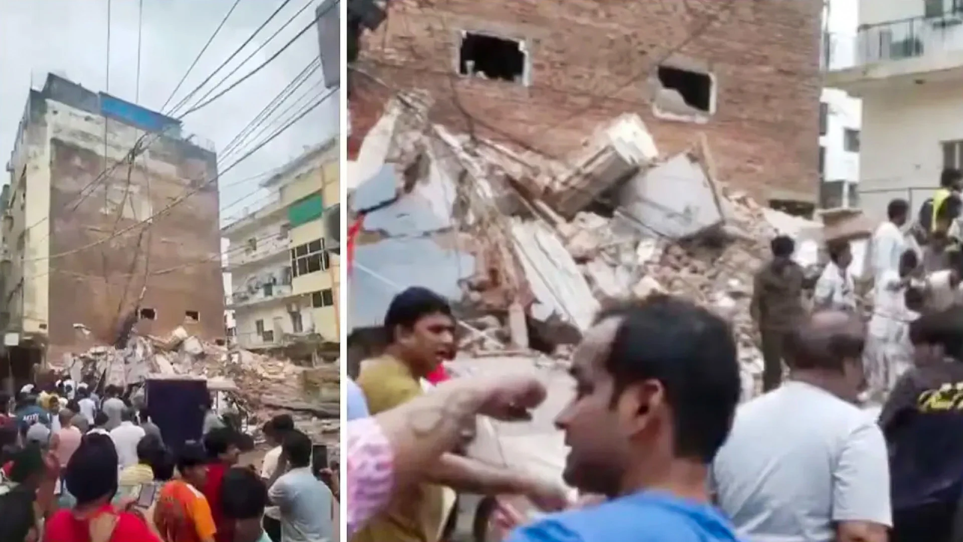 দিল্লিতে ছয়তলা ভবন ধস, বহু হতাহতের শঙ্কা