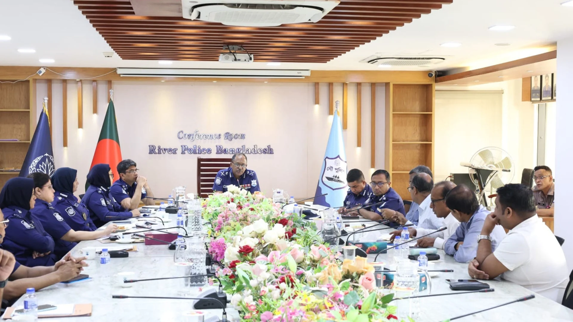 আসন্ন দুর্গাপূজা উপলক্ষে নৌ পুলিশ হেডকোয়ার্টার্সের মতবিনিময় সভা