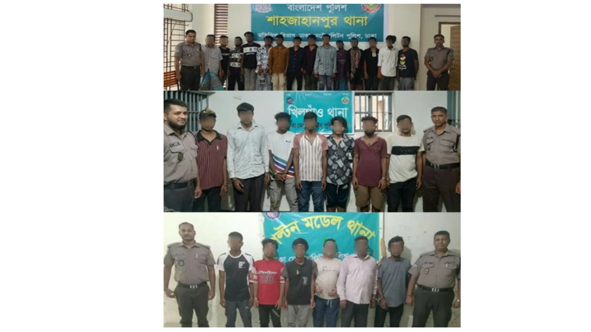 মতিঝিল বিভাগের বিশেষ অভিযানে গ্রেফতার ৬৭