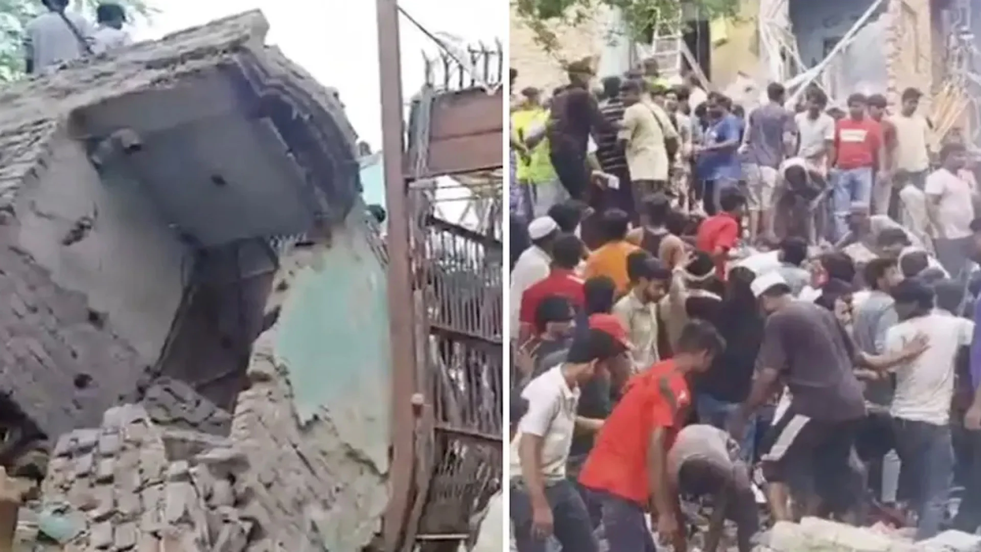 দিল্লিতে পাঁচতলা ভবন ধস, ধ্বংসস্তূপে আটকা পড়ার শঙ্কা