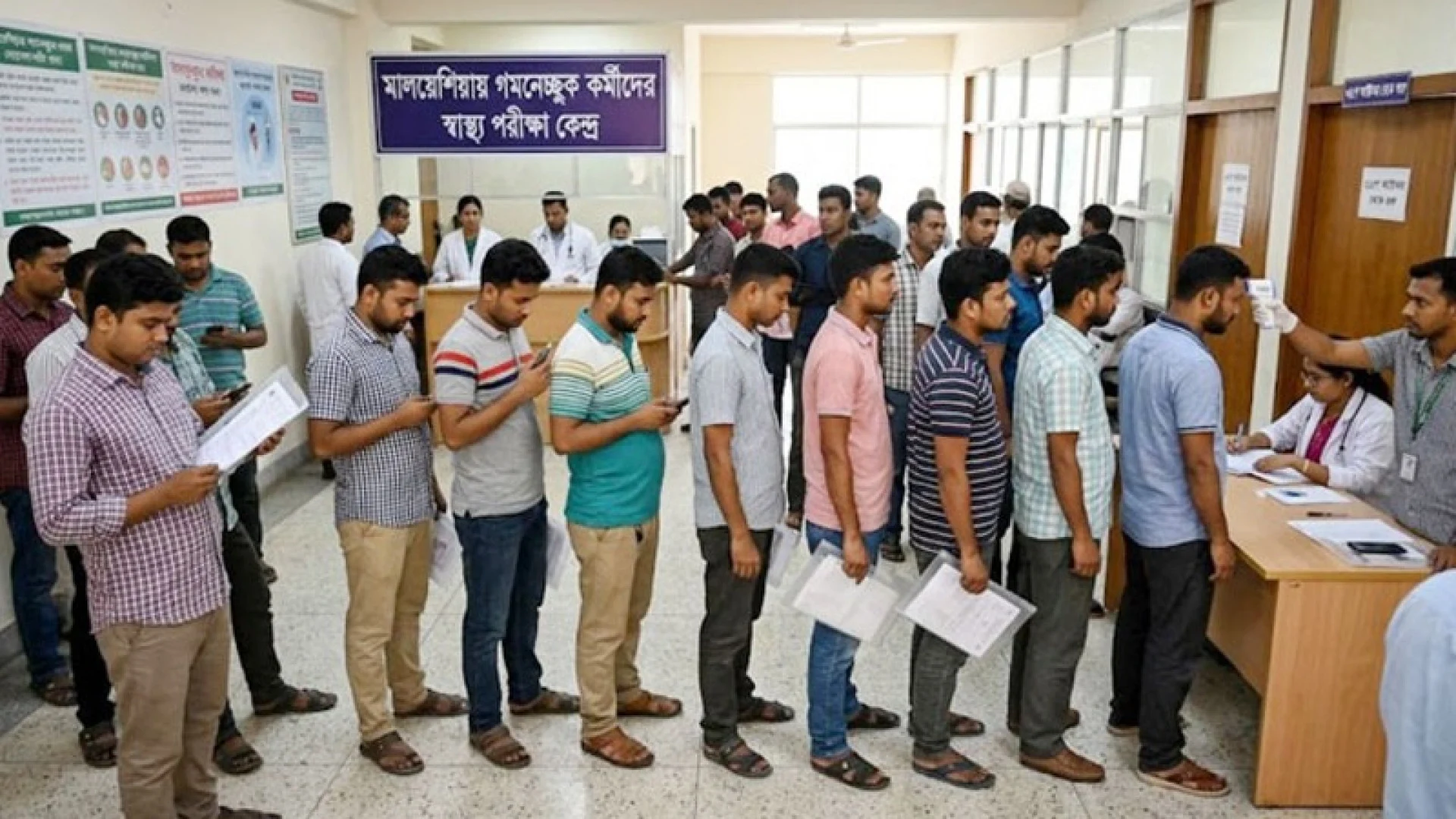 মালয়েশিয়াগামী কর্মীদের মেডিকেল ফি ৮ হাজার টাকা